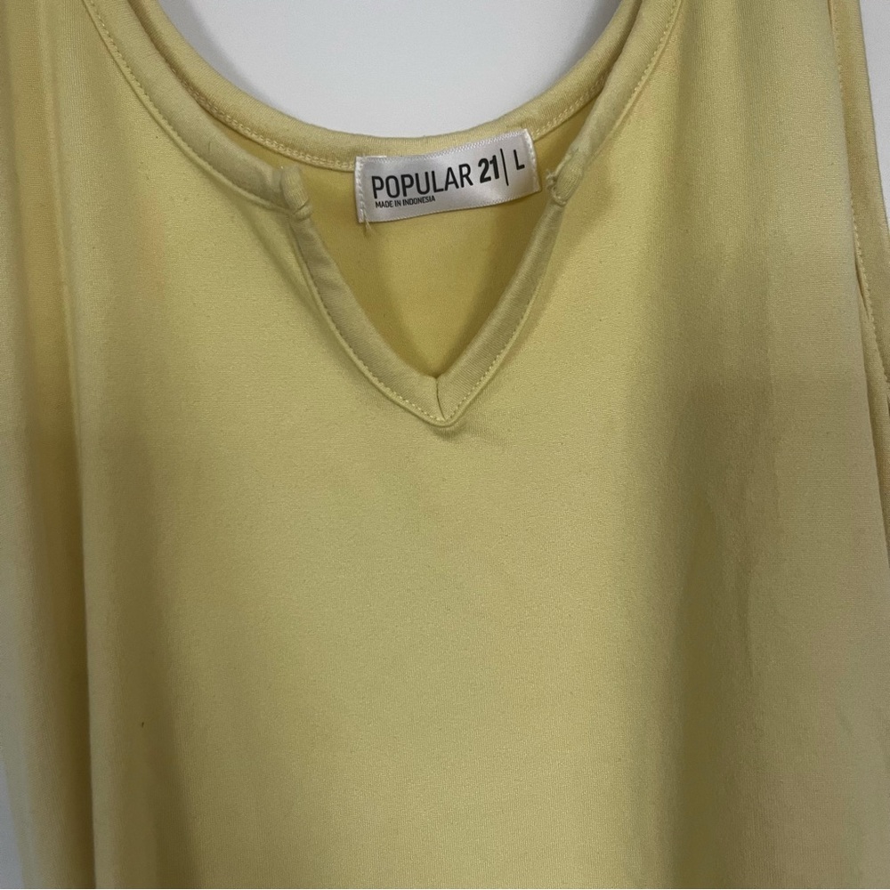 Yellow Ruched Midi Dress - Picture 2 of 5